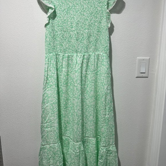 Lost + Wander Blossom & Bloom Floral Smocked Dress (Mint White Floral) - Picture 2 of 4